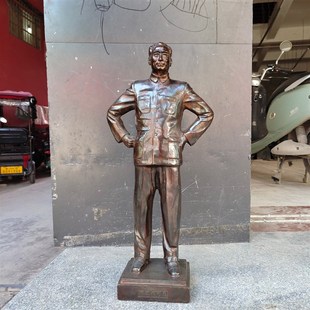 周恩来同志铜像摆件大号仿古周总理全身站像高60公分书房桌面装饰