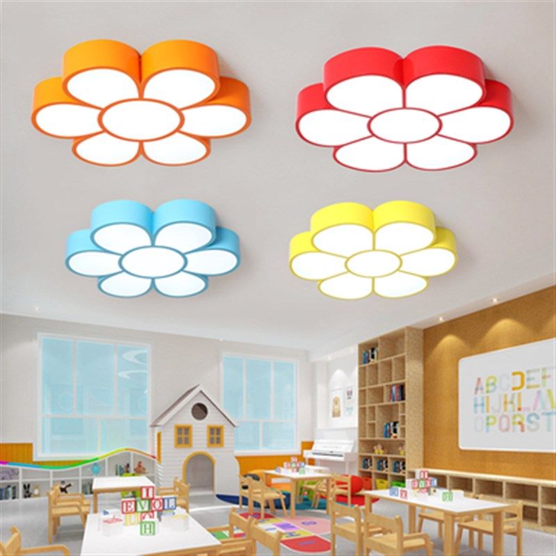 幼儿园卡通吊灯儿童房灯女孩卧室灯创意花朵培训机构教室母婴店灯,家装灯饰光源,儿童房吸顶灯,淘宝优惠券,粉丝福利购,淘宝优惠卷