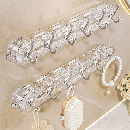 吸盘挂钩免打孔卫生间浴室钩子强力承重移动无痕连排粘钩门后挂架