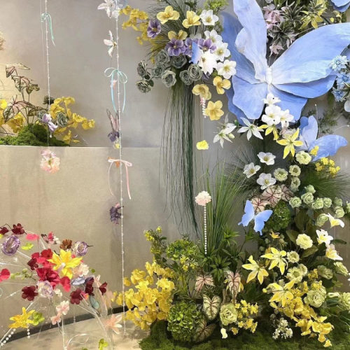 仿真立体纸花蝴蝶纸艺大型巨型婚礼橱窗美陈道具布置装饰摄影婚庆