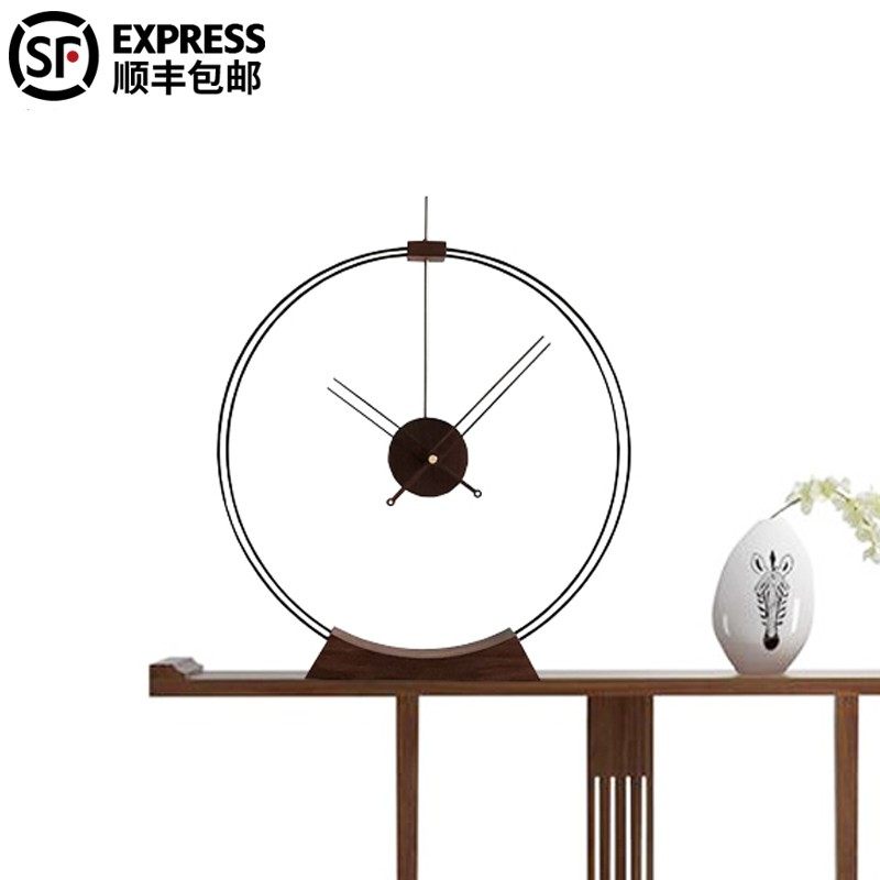 西班牙极简座钟个性创意客厅家用桌面摆件时钟大号指针装饰台式表,家居饰品,挂钟,淘宝优惠券,粉丝福利购,淘宝优惠卷