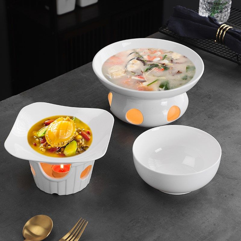 明炉蜡烛加热餐具创意红烧肉干锅陶瓷特色菜保温盘子汤碗商用家用