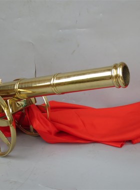 纯铜黄铜光面大钢炮仿古大炮模型追击炮钢炮开业送礼桌面摆件