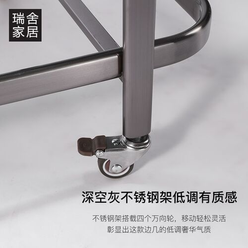 沙发边几小推车客厅可移动茶几滚轮推车轻奢高级感卧室床头置物架