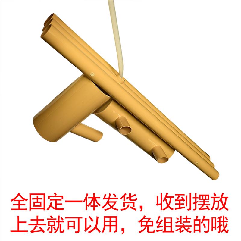 PVC流水摆件养鱼缸水循环水缸石槽客厅竹子生招财造景 圆缸过滤器