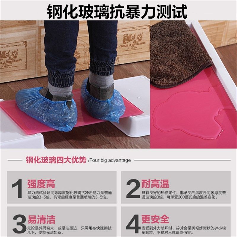 高档美容推车柜子美容车美发工具车美甲置物架子钢化玻璃带抽屉4D