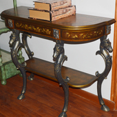 装 门厅奢华玄关桌 饰品摆件靠墙桌 家具创意骏马半圆桌玄关台 欧式