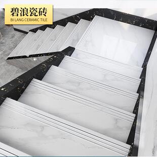 石镀金体大理楼66008梯瓷砖梯丝级砖一体式 金釉楼梯通砖踏步砖台