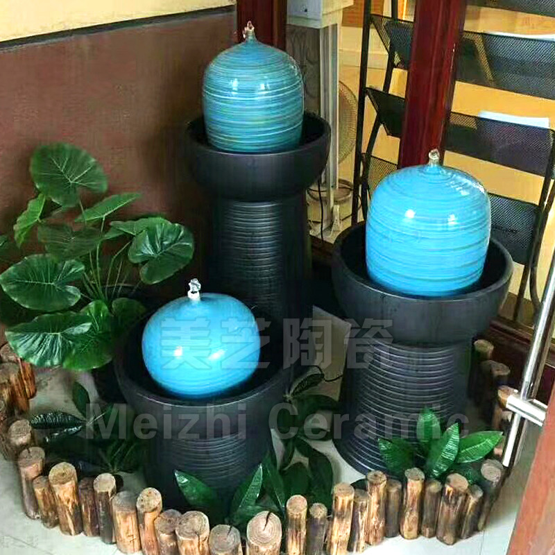 创意流水陶罐循环水景观喷泉陶缸水琴加湿器摆件陶瓷喷水花瓶,家居饰品,流水摆件,淘宝优惠券,粉丝福利购,淘宝优惠卷