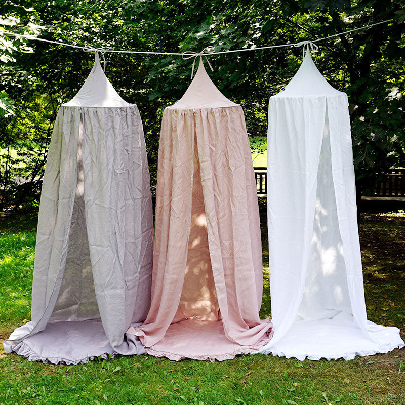 亚麻家用床幔儿童吊顶蚊帐公主圆顶床纱欧式卧室房间装饰蚊帐纱幔,床上用品,床幔,淘宝优惠券,粉丝福利购,淘宝优惠卷