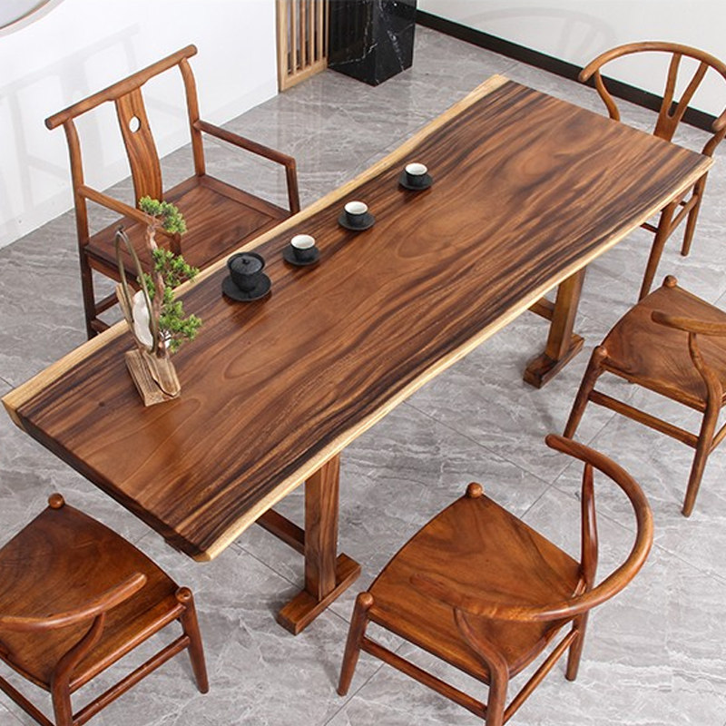 胡桃木大板茶桌原木大板自然边整块茶台主管桌实木大板书画桌餐桌,商业/办公家具,大班台/主管桌,淘宝优惠券,粉丝福利购,淘宝优惠卷