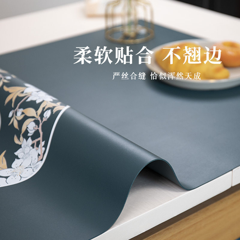 新中式床头柜垫子桌布pvc防水皮革桌垫家用柜子免洗防尘罩盖布,居家布艺,桌布,淘宝优惠券,粉丝福利购,淘宝优惠卷