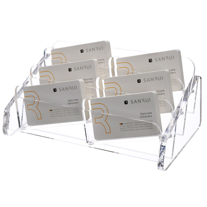 三锐亚克力名片盒名片收纳座多格大容量卡片收纳座办公展会整理盒,文具电教/文化用品/商务用品,名片盒,淘宝优惠券,粉丝福利购,淘宝优惠卷