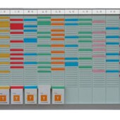 3号13列32槽挂式 T卡年月计划看板T卡生产看板T卡目视化看板