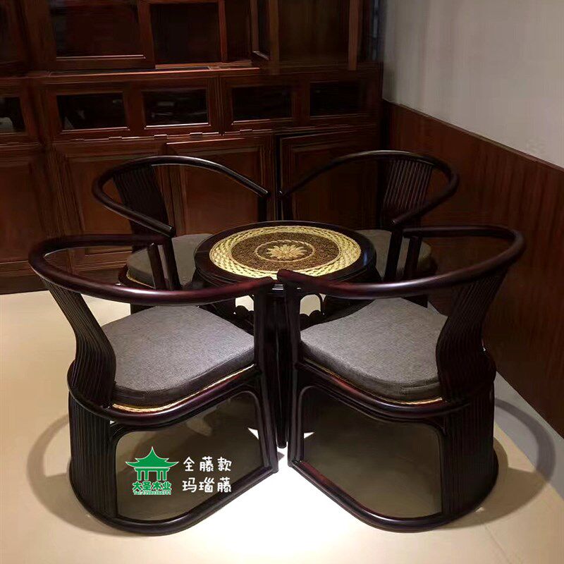 包邮真藤天然藤椅全藤玛瑙藤圈藤椅沙发三件套五件套阳台客厅桌椅