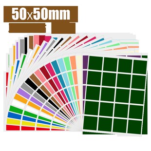 5x5cm正方形切割彩色防水不干胶标签a4打印纸空白大号自粘小贴纸