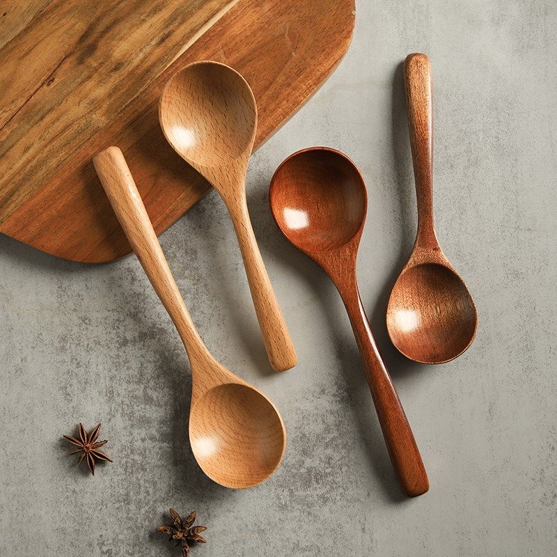 舍里日式榉木汤勺木质大勺子喝汤嗦粉吃面小勺家用长柄实木喝汤勺,厨房/烹饪用具,汤勺,淘宝优惠券,粉丝福利购,淘宝优惠卷