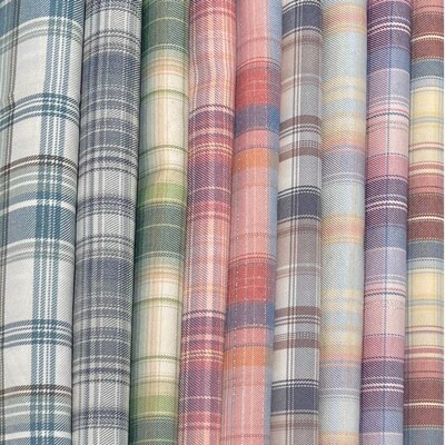 TR格子面料diy手工布JK裙子格裙材料手作布料彩色混纺布硬挺柔软