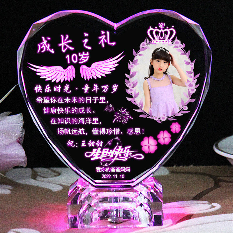 14岁青春礼10岁成长礼送12岁女儿生日礼物18岁成人礼照片定制励志