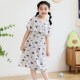 儿童睡衣女孩子绵绸大童短袖 女童棉绸睡裙夏季 薄款 连衣裙子家居服