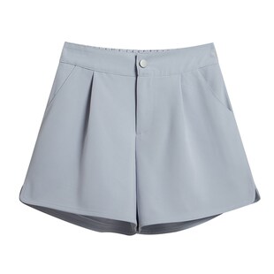 西装短裤女小个子夏季2023年新款外穿松紧高腰显瘦a字阔腿休闲裤