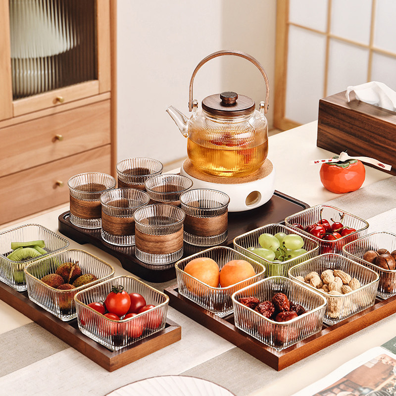 2023新款玻璃下午茶具套装花茶壶蜡烛加热茶杯泡水果茶煮茶养生壶