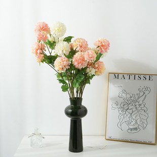 回笙 小绣球高档仿真花束客厅装饰假花摆设餐桌摆设花绢花