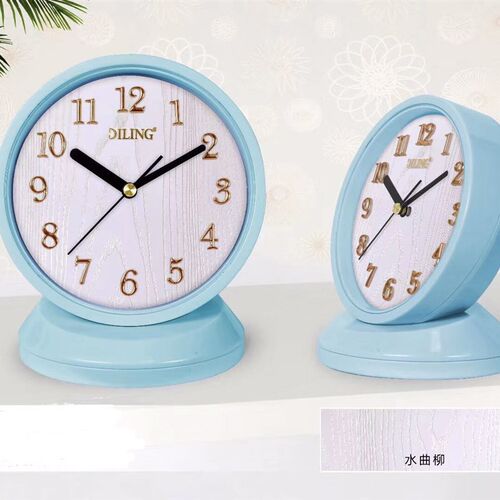 个性时尚家居台钟 客厅卧室挂钟 静音挂钟迪翎石英挂钟5174