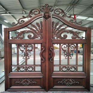 铝艺小门别墅庭院大门花园单开小门农村院大门双开门围墙小门