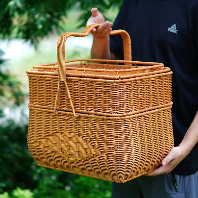 仿藤编婚庆乔迁新喜奉供拜神篮拜祖公篮子拜山篮子双层拜拜手提篮,收纳整理,其他收纳篮,淘宝优惠券,粉丝福利购,淘宝优惠卷