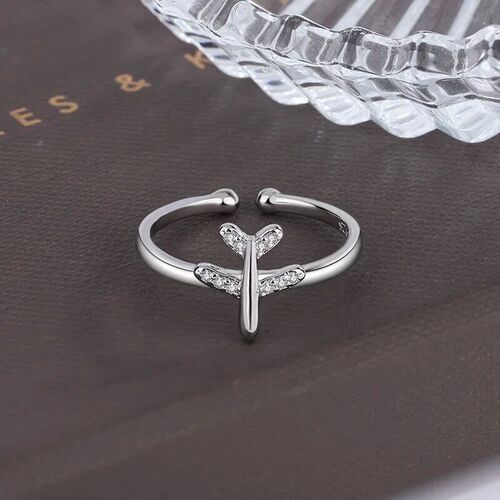 Hot Zircon Airplane Ring for Women Girl Adjustable Open Fing