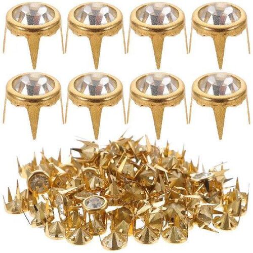 50pcs Crystal Rhinestone Rivets Claw Nails DIY Decorative