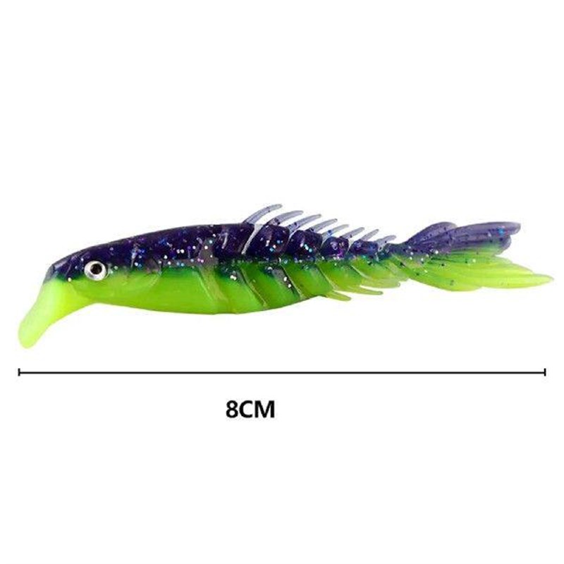 7pcs Soft Plastic Lures Baits Durable Simulation Swimbaits - 实物图
