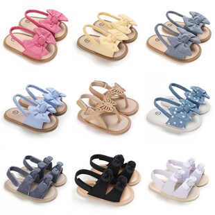 0-18m summer newborn girl baby boy sandals butterfly flat bo