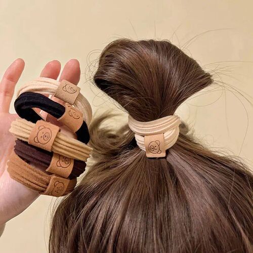 5Pcs/Lot Women Girl Simple Elastic Hair Bands Scrunchie tail