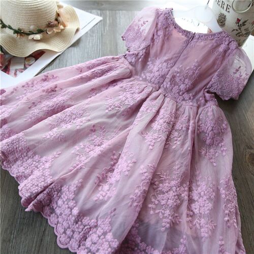 3-8Yrs Toddler Girl Summer Dresses Lace Tutu Party Princess