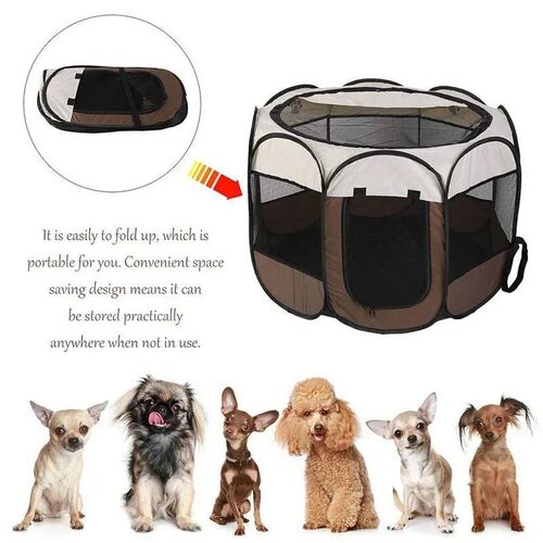 Pet Octagonal Crate Cat Crate Dog Crate Folding Maternity Cr