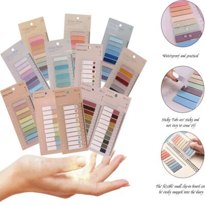 200pcs Index Sticky Note Tabs, Writable Page Marker for BooK