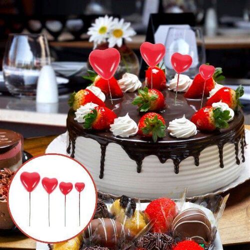 20pcs Heart Shaped Foam Love Ball Cake Decorations Wedding
