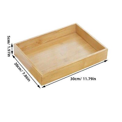 Solid Wood Tea Tray Rectangular Platter Decorative