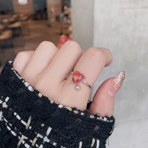 New Delicate Zircon Rings Micro-inlaid Crystal Elegant Flowe