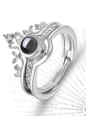 Luxury Female Bridal Wedding Ring Set Fashion I Love You 100