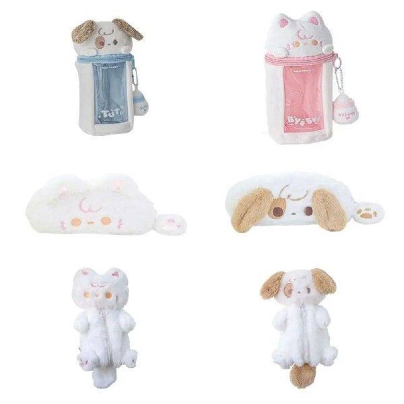 Large Capacity Plush Pencil Case Lovely Pendant Cartoon图片