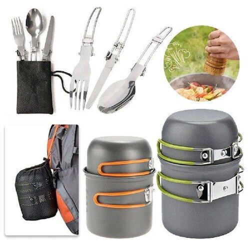 Camping Cookware Set Aluminum Alloy Lightweight Cookware