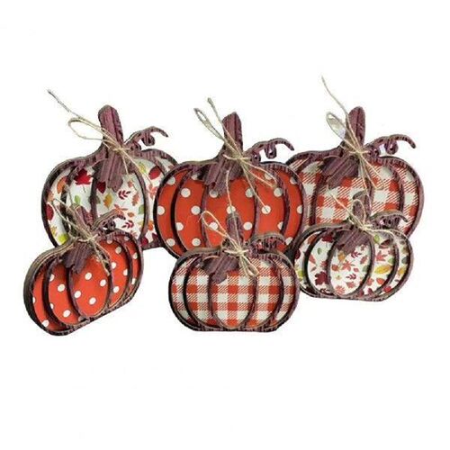 Dot Pumpkin Sign Rustic Fall Pumpkin Tiered Tray Decor Set