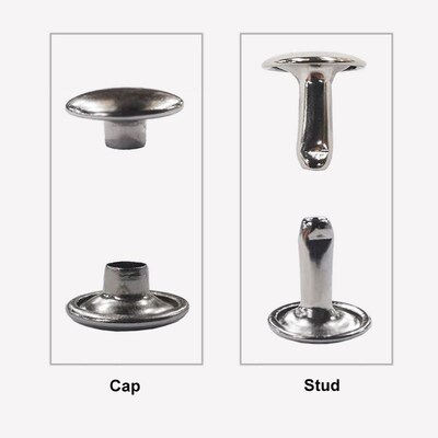 100sets 6mm 8mm Metal Double Cap Rivets Studs Round Rivet fo