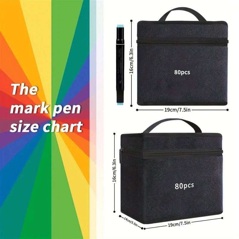 Markers, 80/120/168 Colors Two Color Professional Permanent图片