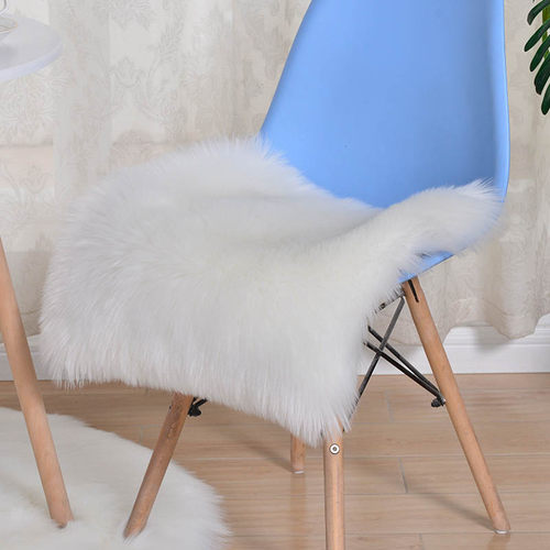 Candy Color Fur Cushion for Sofa Couch Office Chair Seat Red
