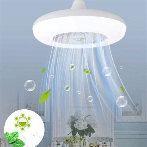 Ceiling Fan With Lights Remote Control E27 Converter Base
