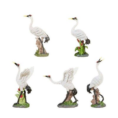 Crane Statue Decorative Crafts Ornament Resin Garden